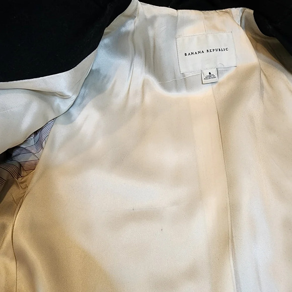 Banana Republic wool black long pea coat - Picture 15 of 17